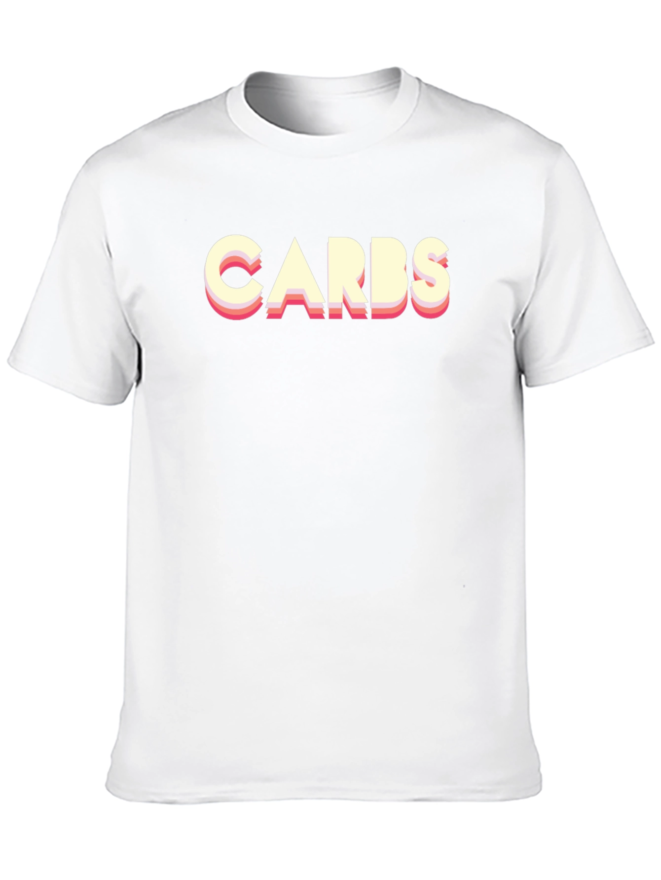 Carbs Graphic Tee - Retro Style Black T-Shirt