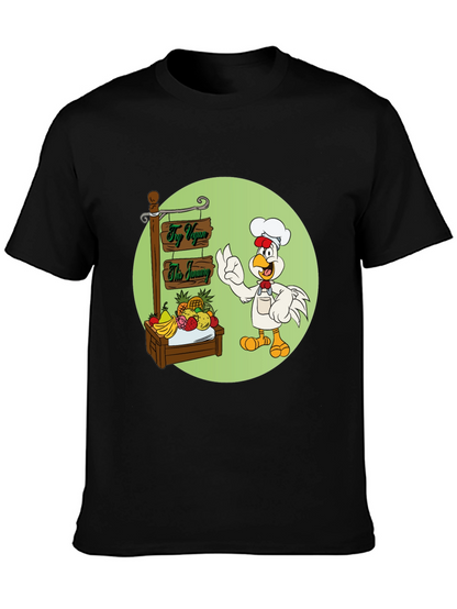 Fun Vegan Cartoon Graphic T-Shirt