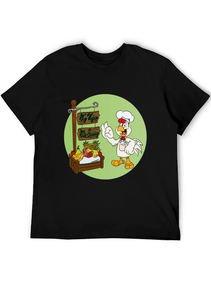 Fun Vegan Cartoon Graphic T-Shirt
