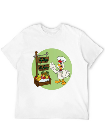 Fun Vegan Cartoon Graphic T-Shirt