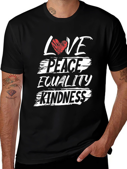 Love Peace Equality Kindness Graphic T-Shirt