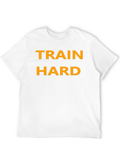 Train Hard Black T-Shirt - Motivational Fitness Apparel