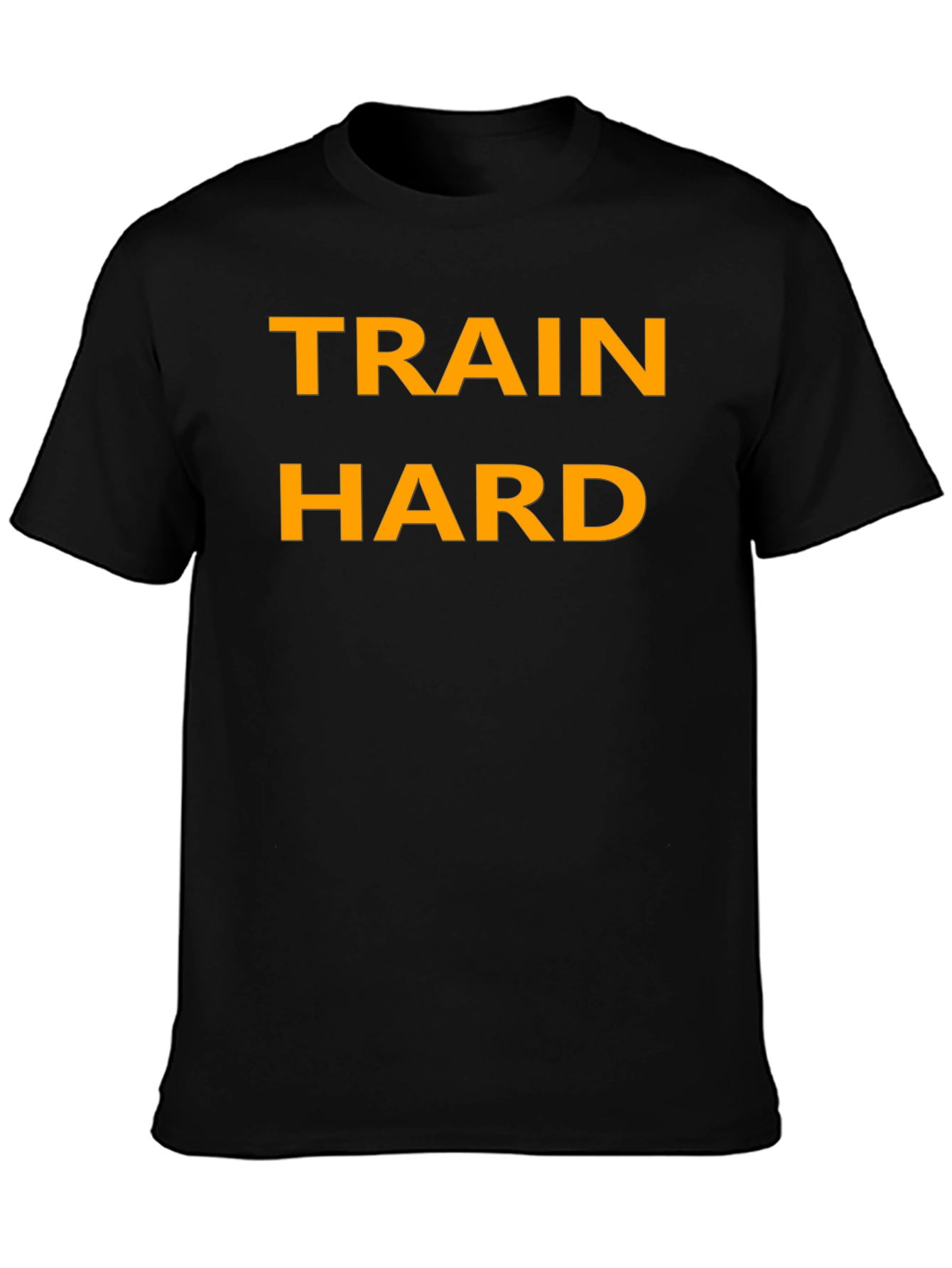 Train Hard Black T-Shirt - Motivational Fitness Apparel