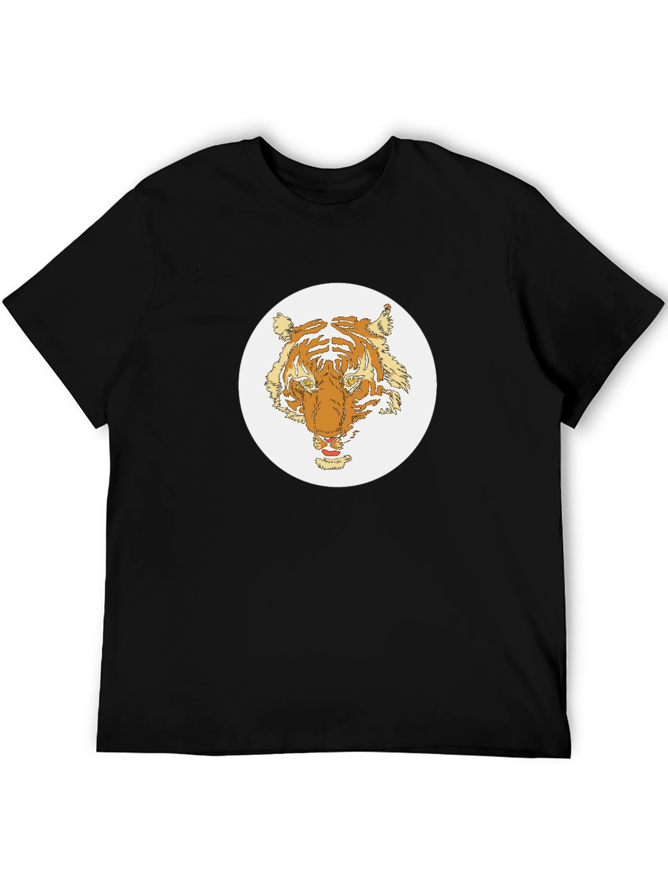 Tiger Graphic Tee - Black Cotton Blend