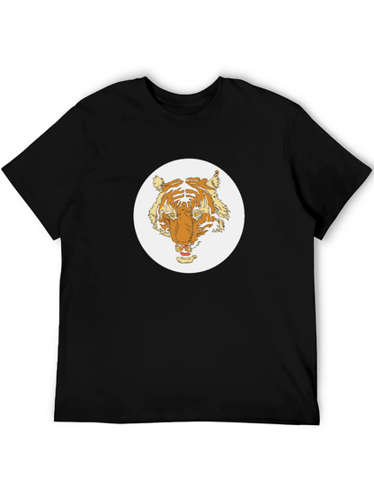 Tiger Graphic Tee - Black Cotton Blend
