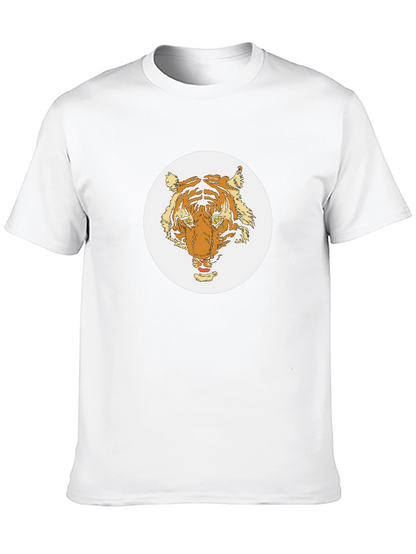 Tiger Graphic Tee - Black Cotton Blend