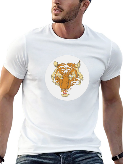 Tiger Graphic Tee - Black Cotton Blend