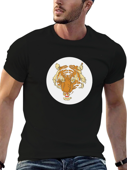 Tiger Graphic Tee - Black Cotton Blend