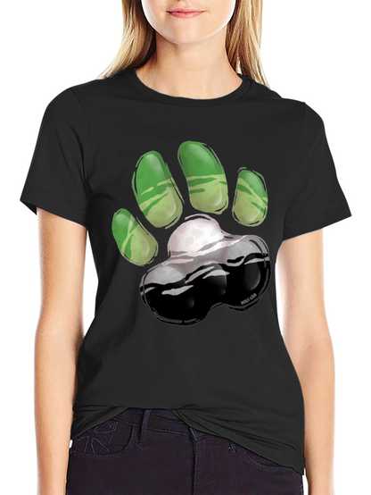Green Paw Print T-Shirt