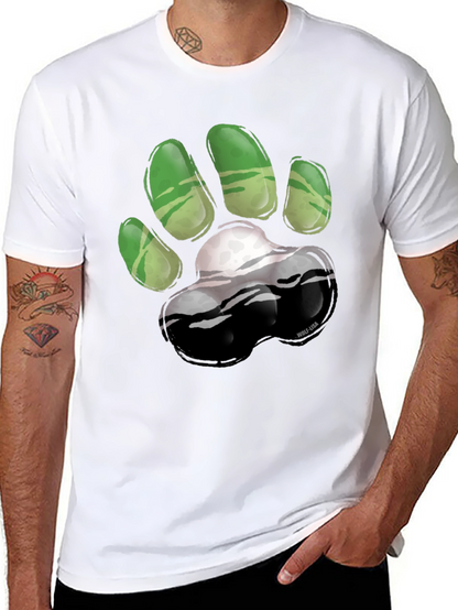 Green Paw Print T-Shirt