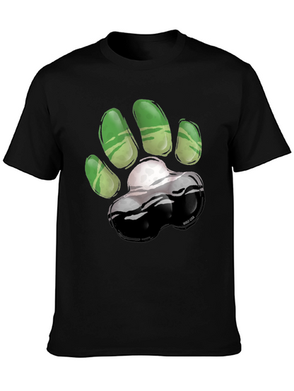 Green Paw Print T-Shirt