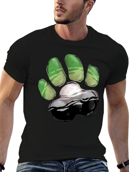 Green Paw Print T-Shirt