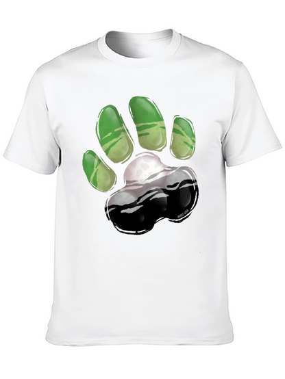 Green Paw Print T-Shirt