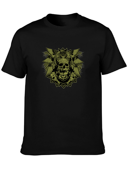 Skull Graphic Print Black T-Shirt