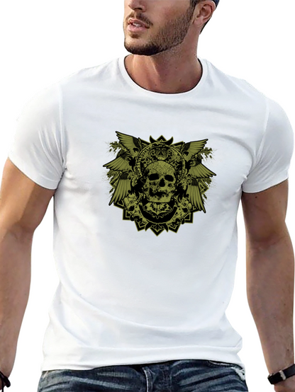 Skull Graphic Print Black T-Shirt