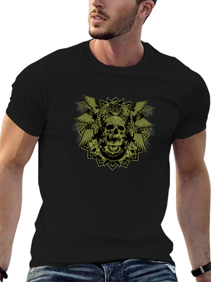 Skull Graphic Print Black T-Shirt