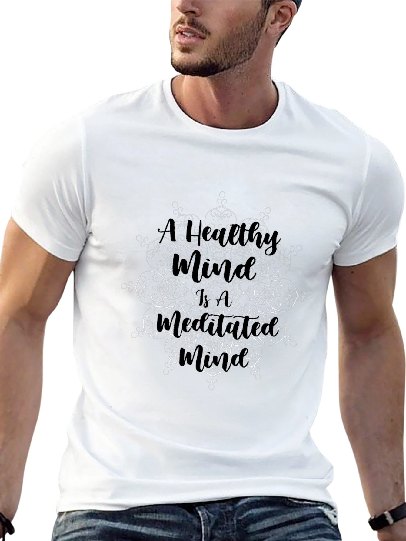 Mandala Art Graphic Black T-Shirt
