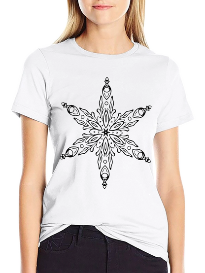 Black Snowflake Graphic Tee