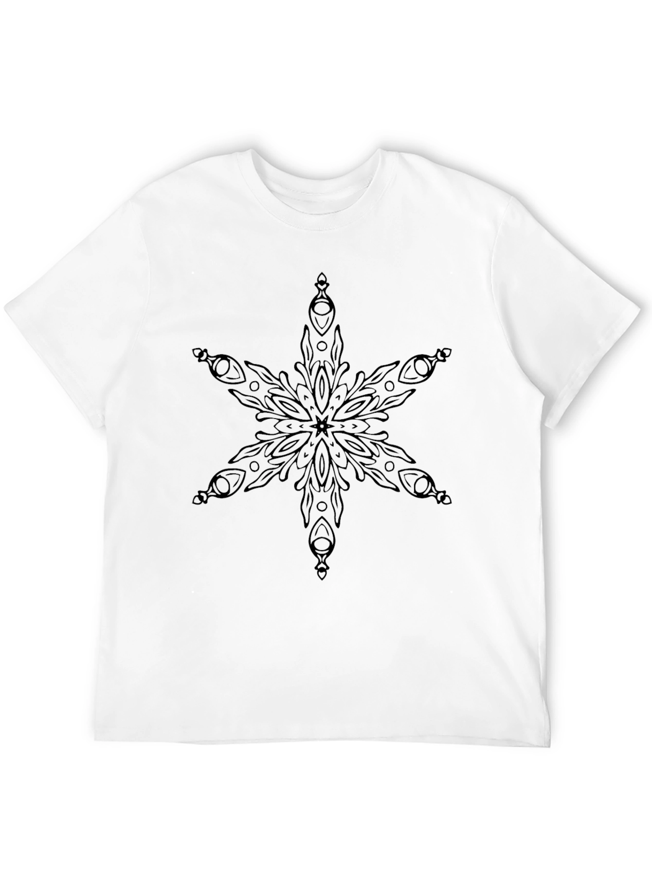 Black Snowflake Graphic Tee