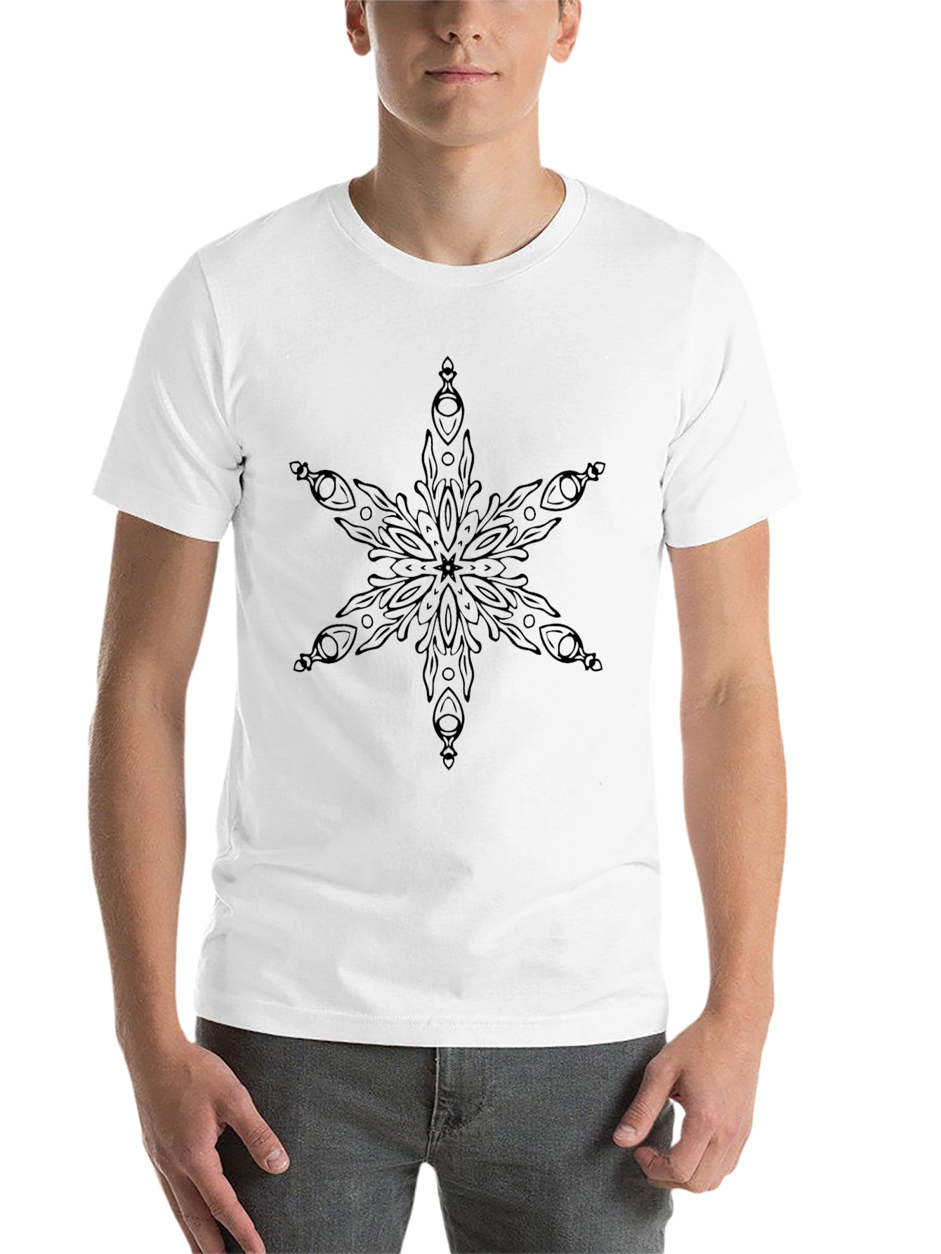 Black Snowflake Graphic Tee