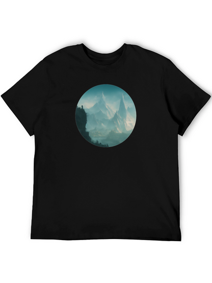 Mountain Vista Graphic Tee - Stylish Black T-Shirt