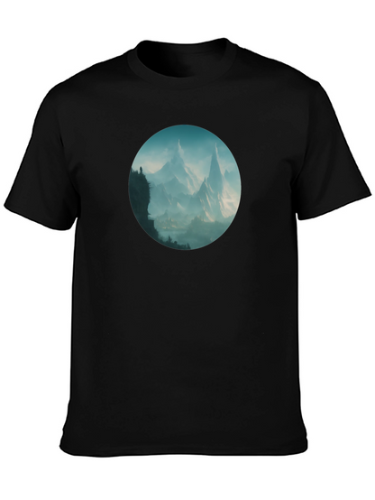 Mountain Vista Graphic Tee - Stylish Black T-Shirt