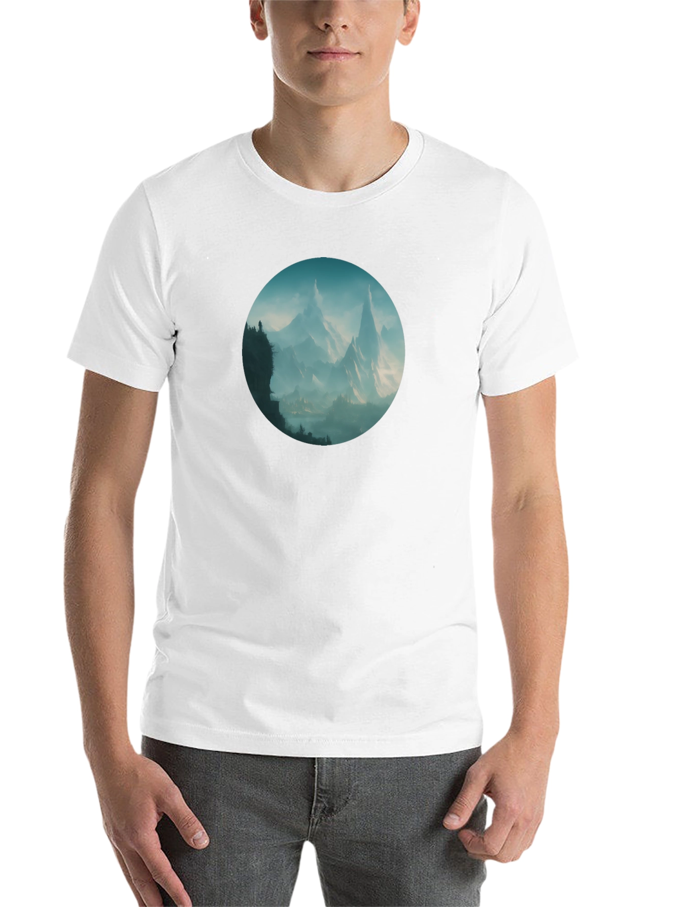 Mountain Vista Graphic Tee - Stylish Black T-Shirt