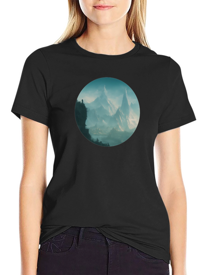 Mountain Vista Graphic Tee - Stylish Black T-Shirt