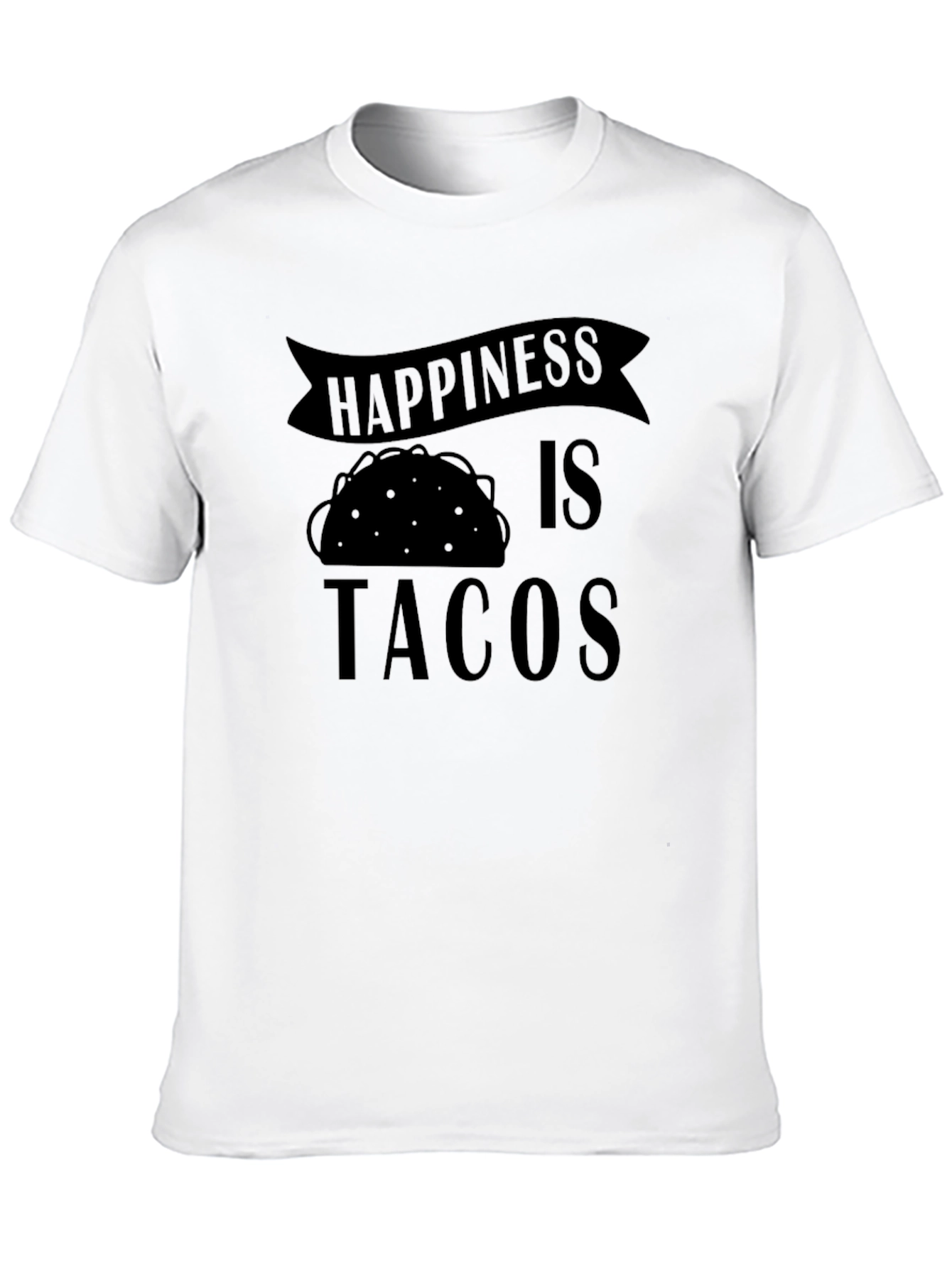Happiness is Tacos Graphic T-Shirt - Black