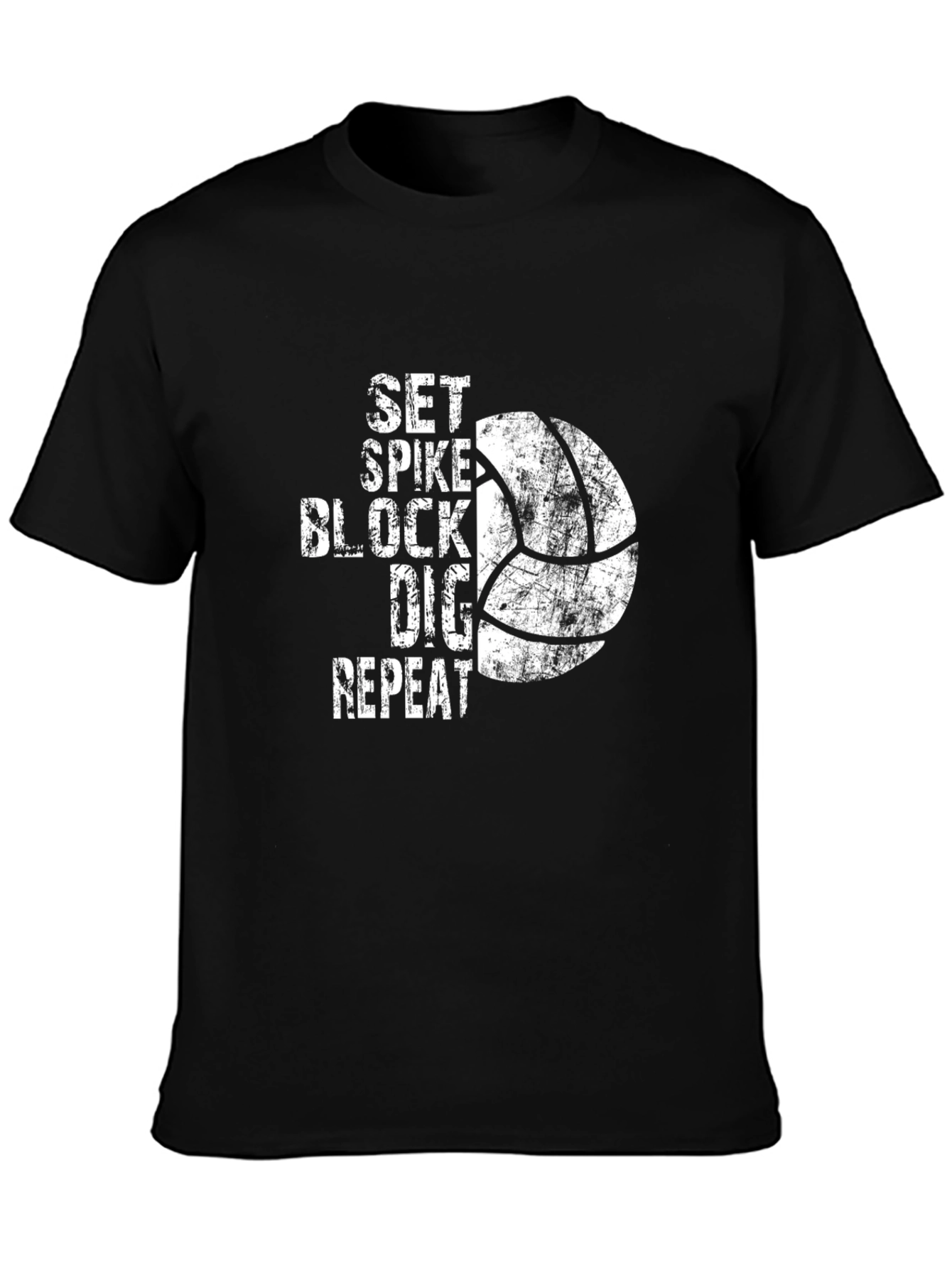 Volleyball T-Shirt: Set Spike Block Dig Repeat