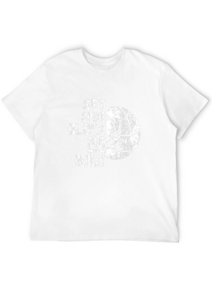 Volleyball T-Shirt: Set Spike Block Dig Repeat