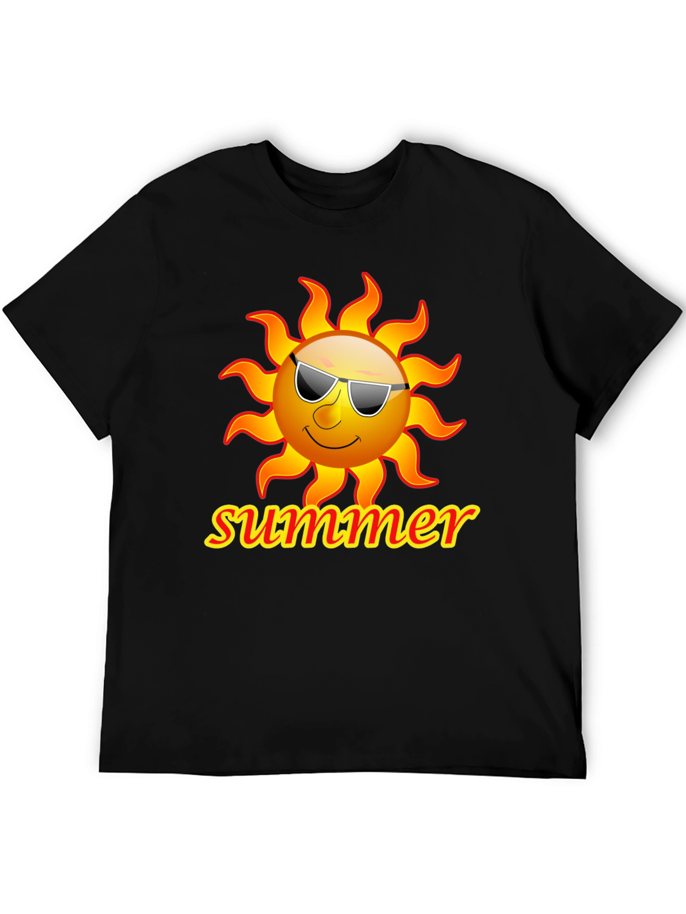 Summer Sun T-Shirt - Black Graphic Tee