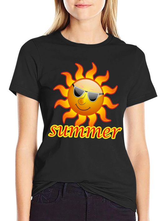 Summer Sun T-Shirt - Black Graphic Tee