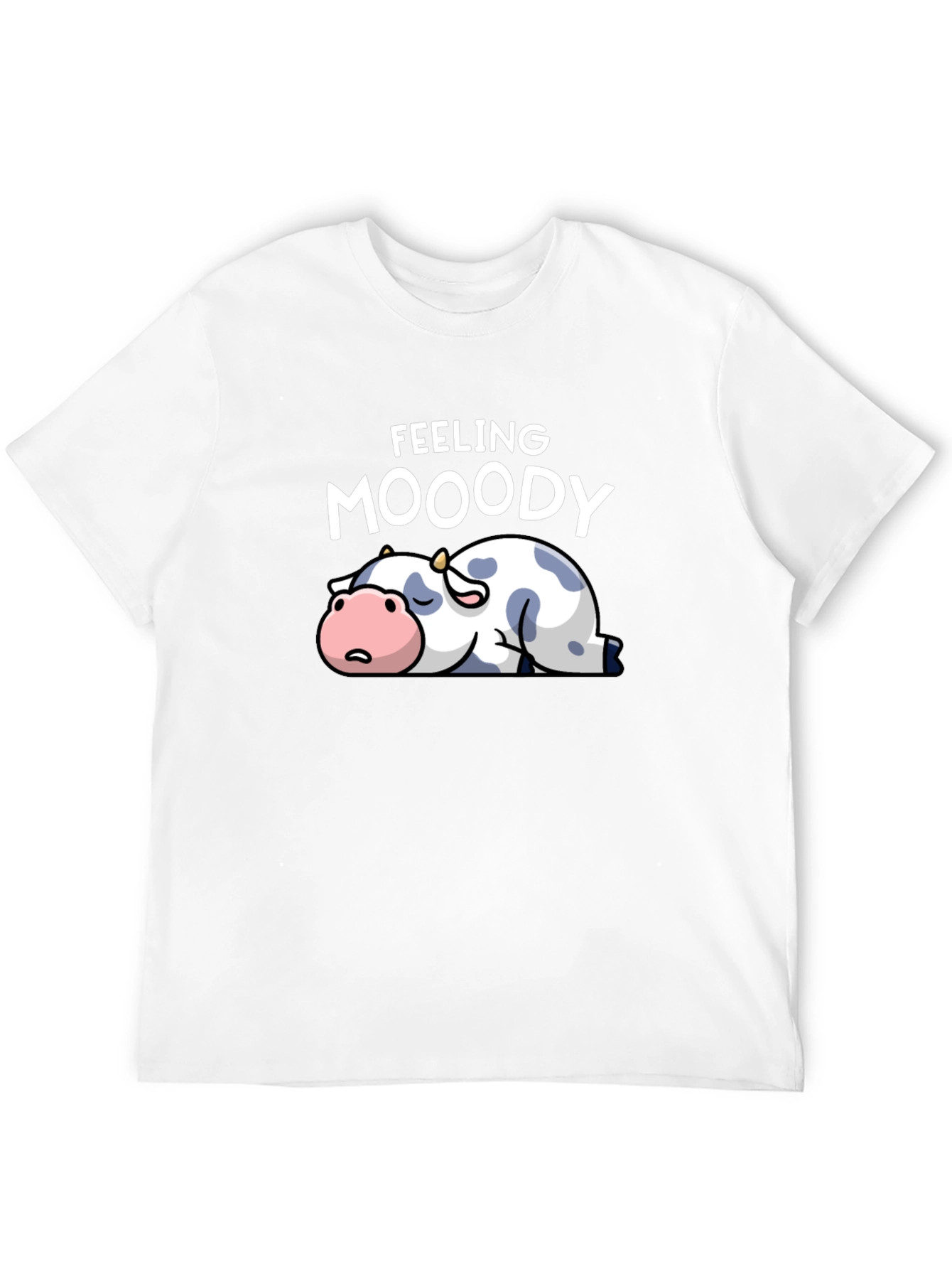 Feeling Moody Cow Graphic T-Shirt