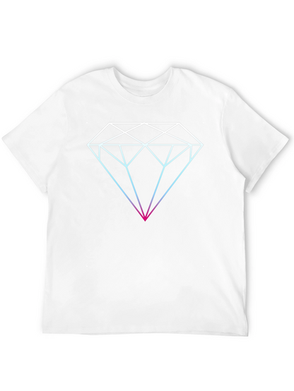Geometric Diamond Graphic T-Shirt - Mens Black Tee