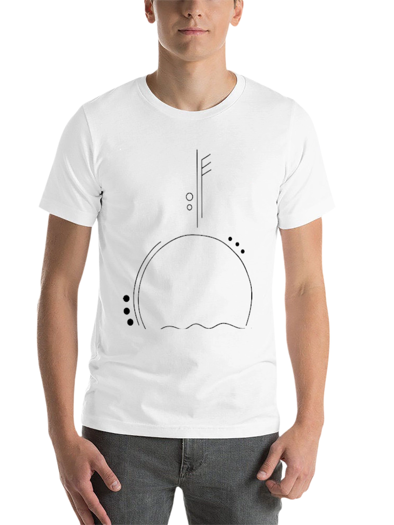 Modern Minimalist Black Graphic Tee