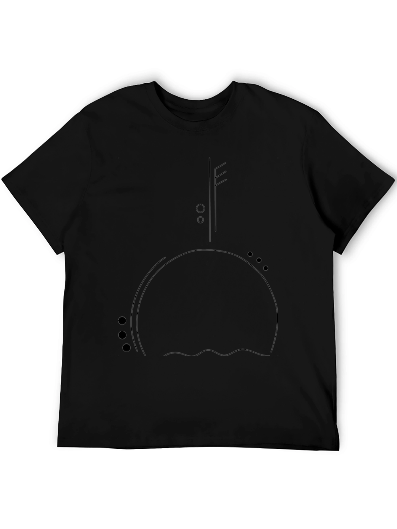 Modern Minimalist Black Graphic Tee
