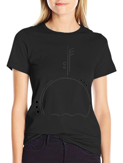 Modern Minimalist Black Graphic Tee