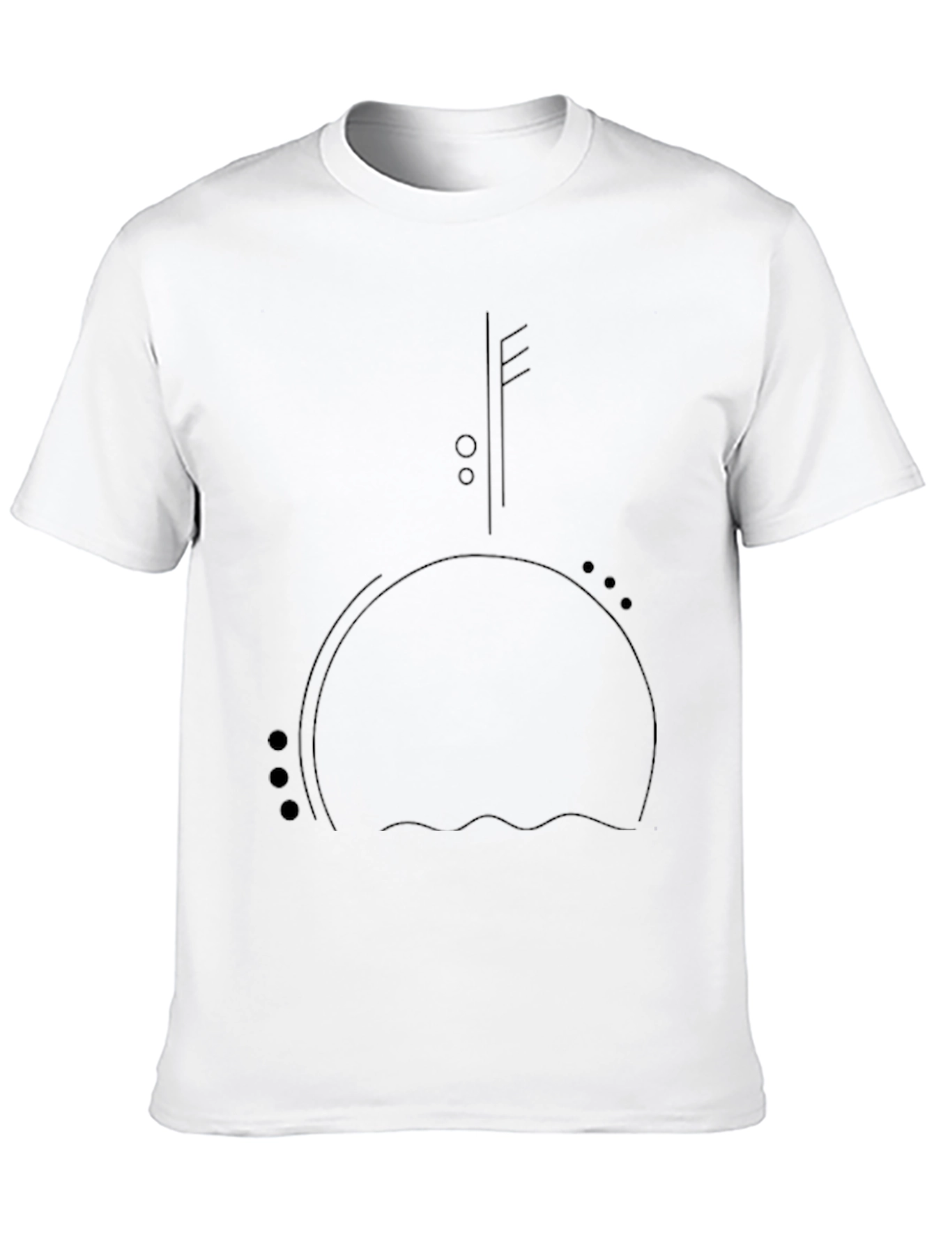 Modern Minimalist Black Graphic Tee