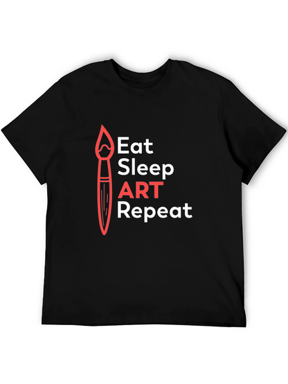 Eat Sleep Art Repeat Graphic Tee - Artist T-Shirt