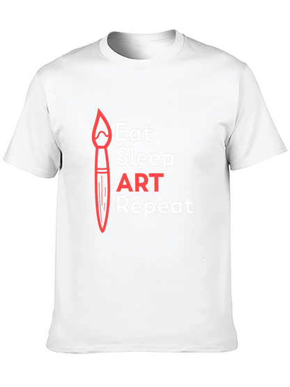 Eat Sleep Art Repeat Graphic Tee - Artist T-Shirt
