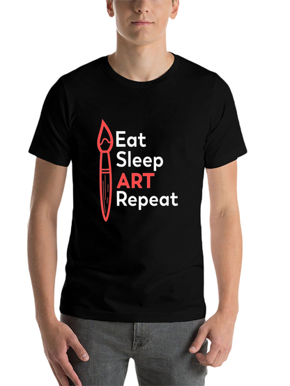 Eat Sleep Art Repeat Graphic Tee - Artist T-Shirt