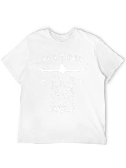 Pilot Six Pax T-Shirt - Aviation Instrument Panel Design