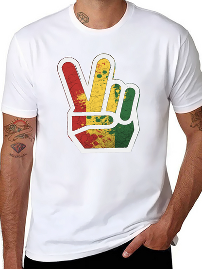Rasta Peace Sign Graphic Tee