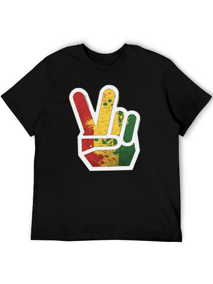 Rasta Peace Sign Graphic Tee