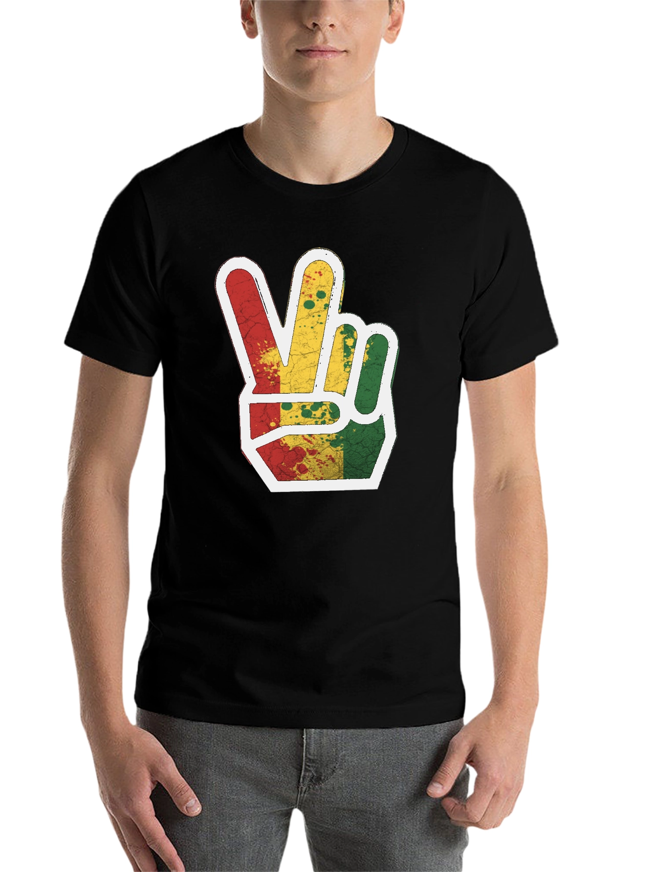 Rasta Peace Sign Graphic Tee