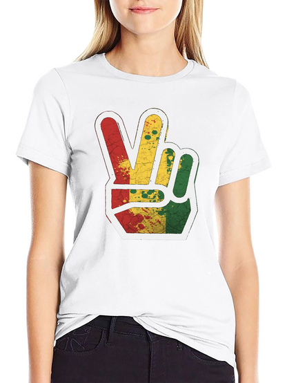 Rasta Peace Sign Graphic Tee