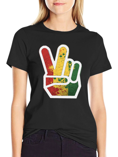 Rasta Peace Sign Graphic Tee