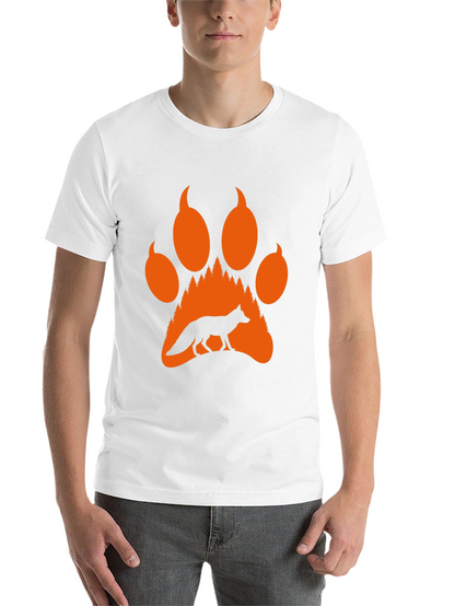 Fox Paw Print Graphic Tee - Nature Inspired