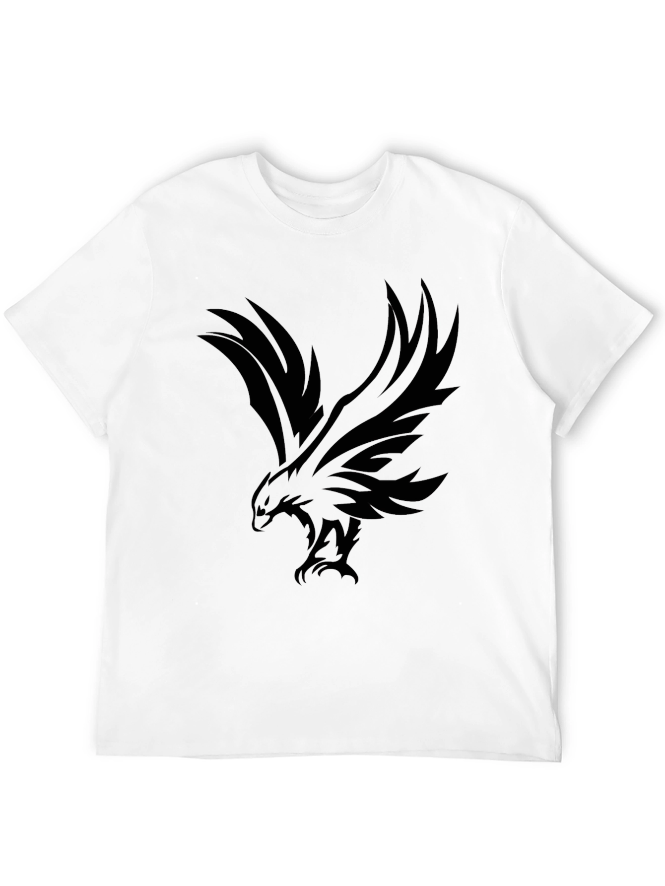 Mens Black Eagle Graphic T-Shirt